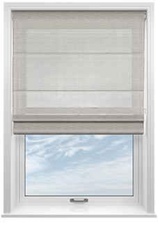 Tanami Voile, Grey Haze - Twist&Fit Roman Blind